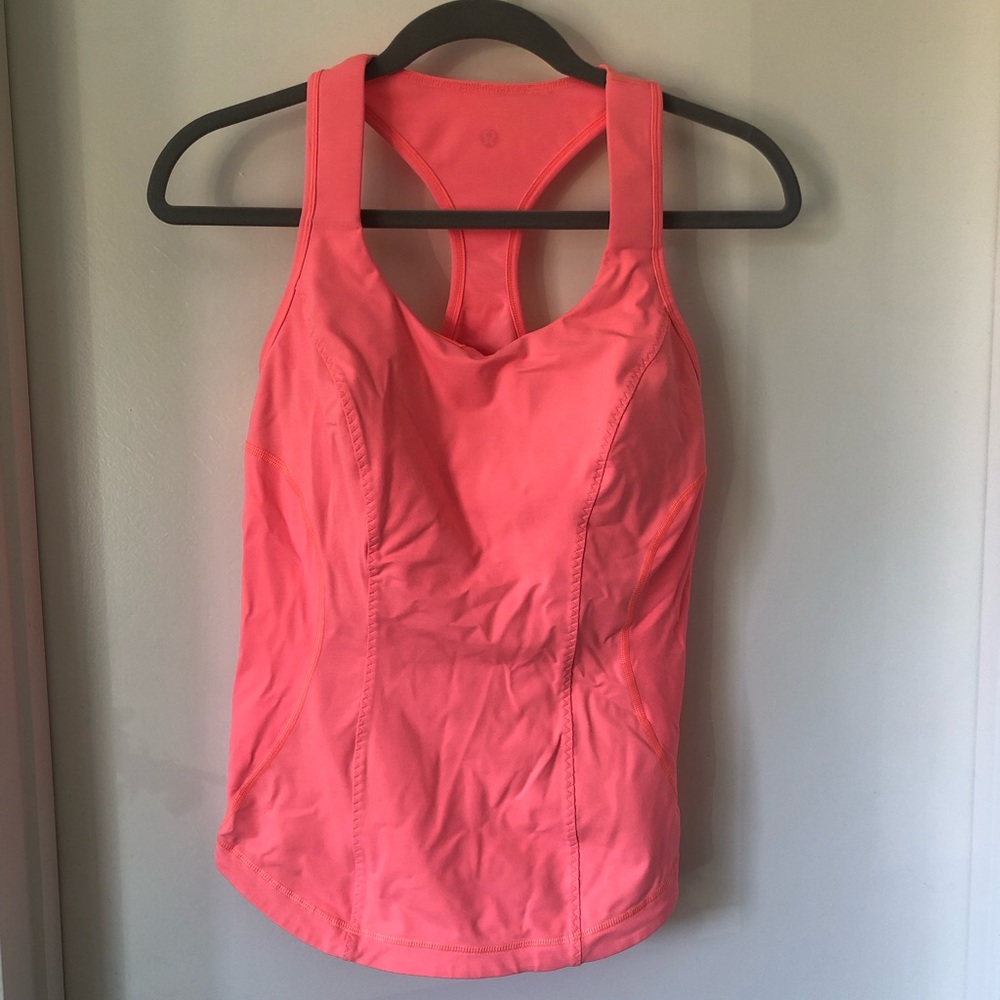Lululemon Size 10 neon padded tank